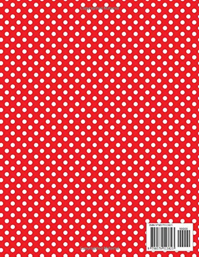 Miniatura 2 de red dot polka patterned 8.5x11 paper scrapbook 20 sheet 4 pattern decorative double sided sheet for crafts & card making - red and white