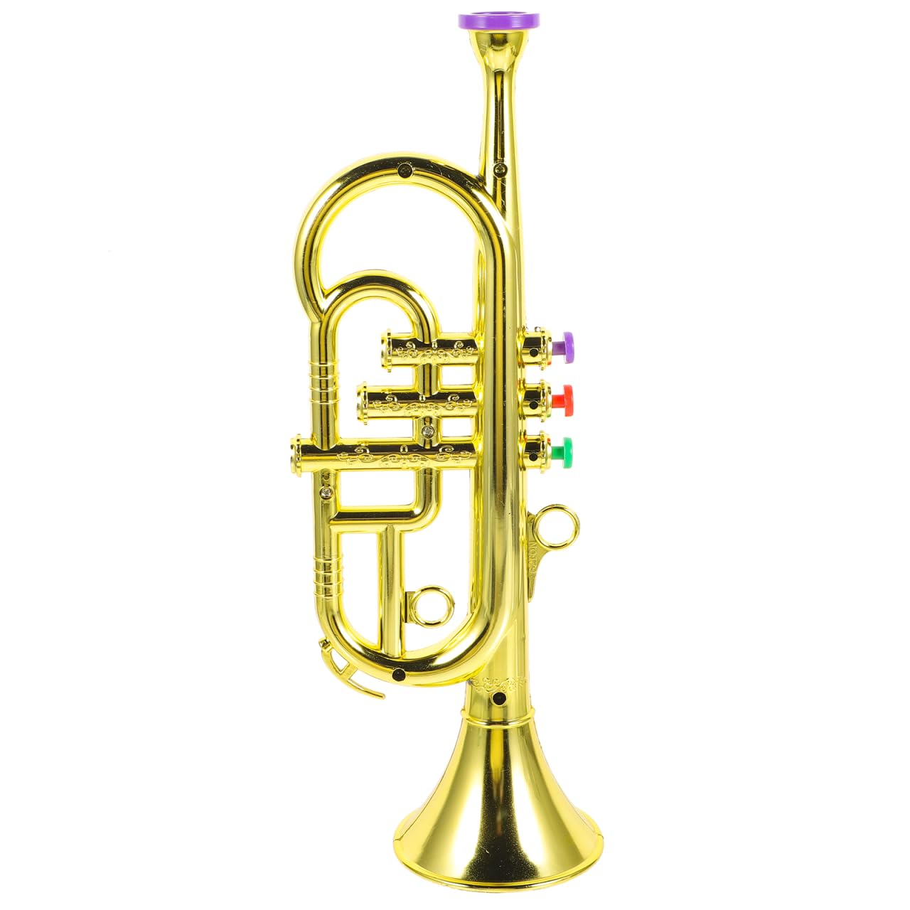 TOYANDONA Children Trumpet Toy Electroplate ABS Golden Stage Model