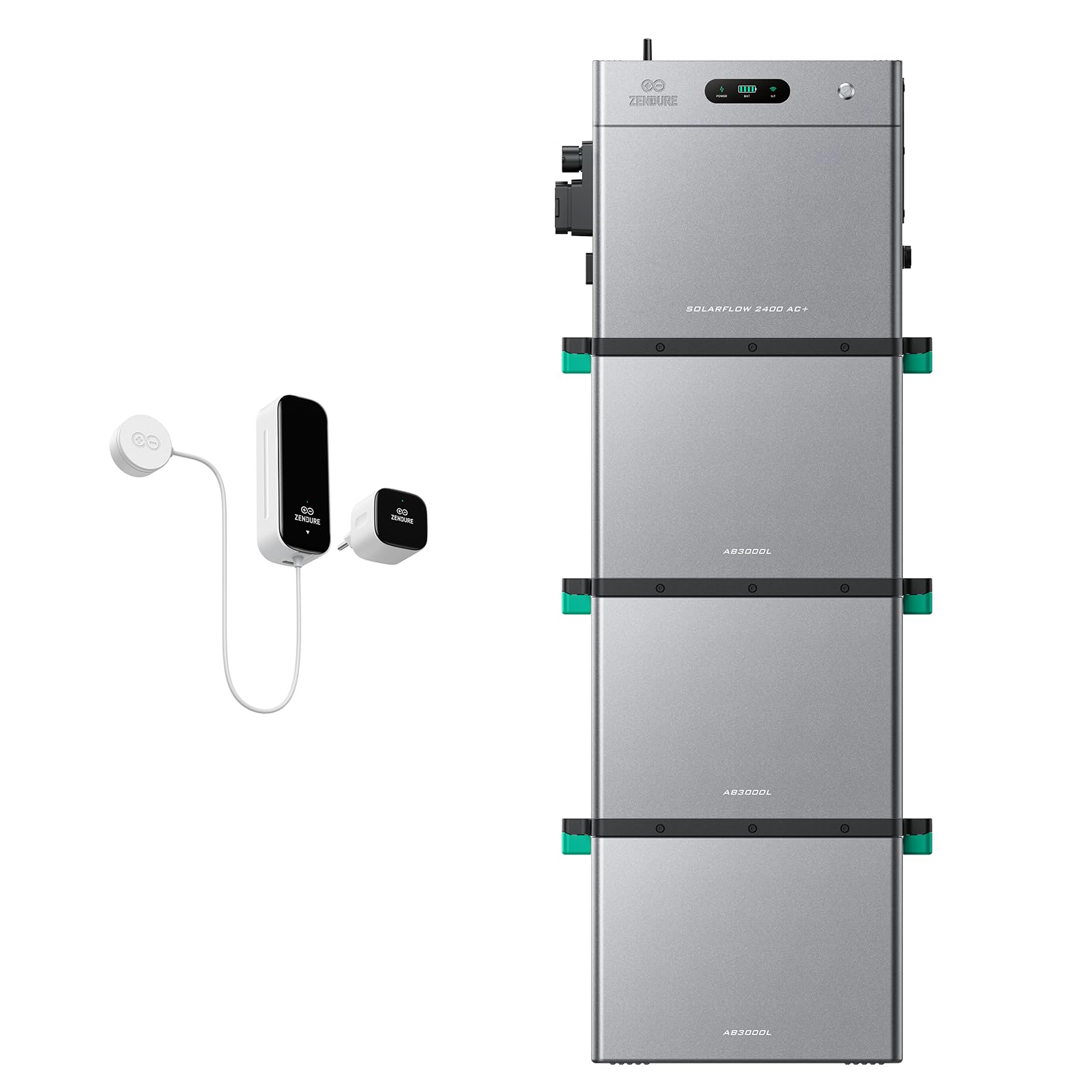 Zendure SF2400 AC+ Balkonkraftwerk mit Speicher, mit 3 AB3000L, 1 D0-Zähler