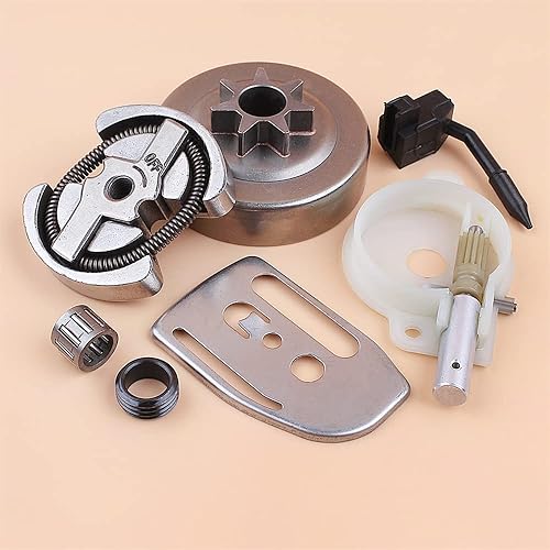 Miniatura 5 de Mtanlo Kit de engranaje de aceite y embrague para motosierras Husqvarna 41 136 137 141 142 530014410, 530069342, 530047855