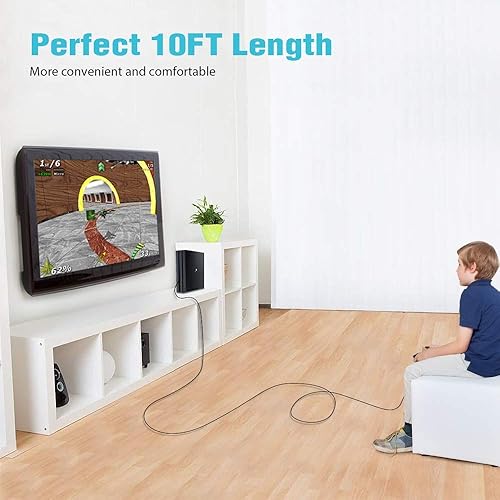 Miniatura 3 de 6amLifestyle Cable de carga para controlador PS4 de 10 pies carga y reproducción micro USB extra largo para Playstaion 4 Xbox One controladores