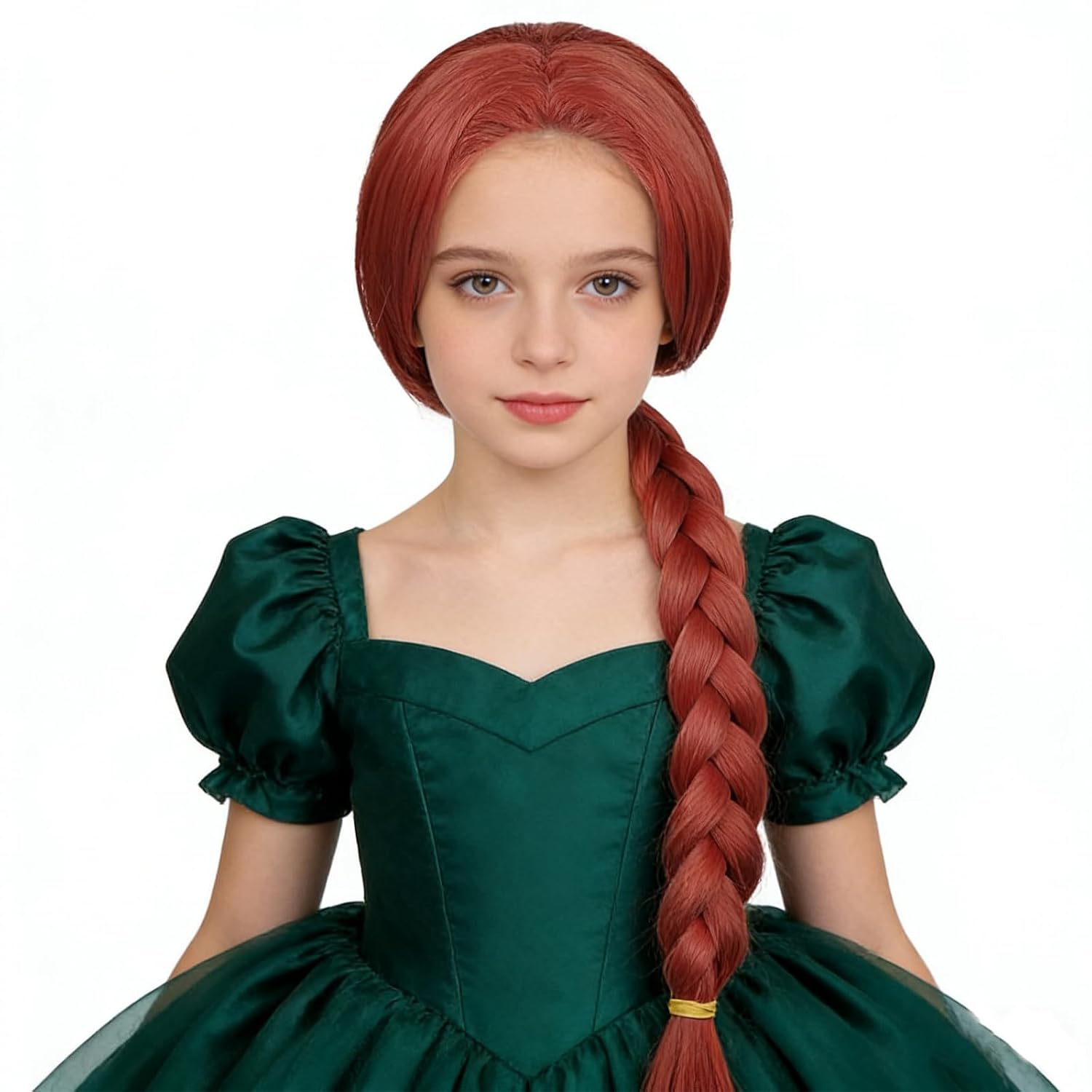 Aicos Red Wavy Angel Devil Cosplay Wig for Women with Wig Cap