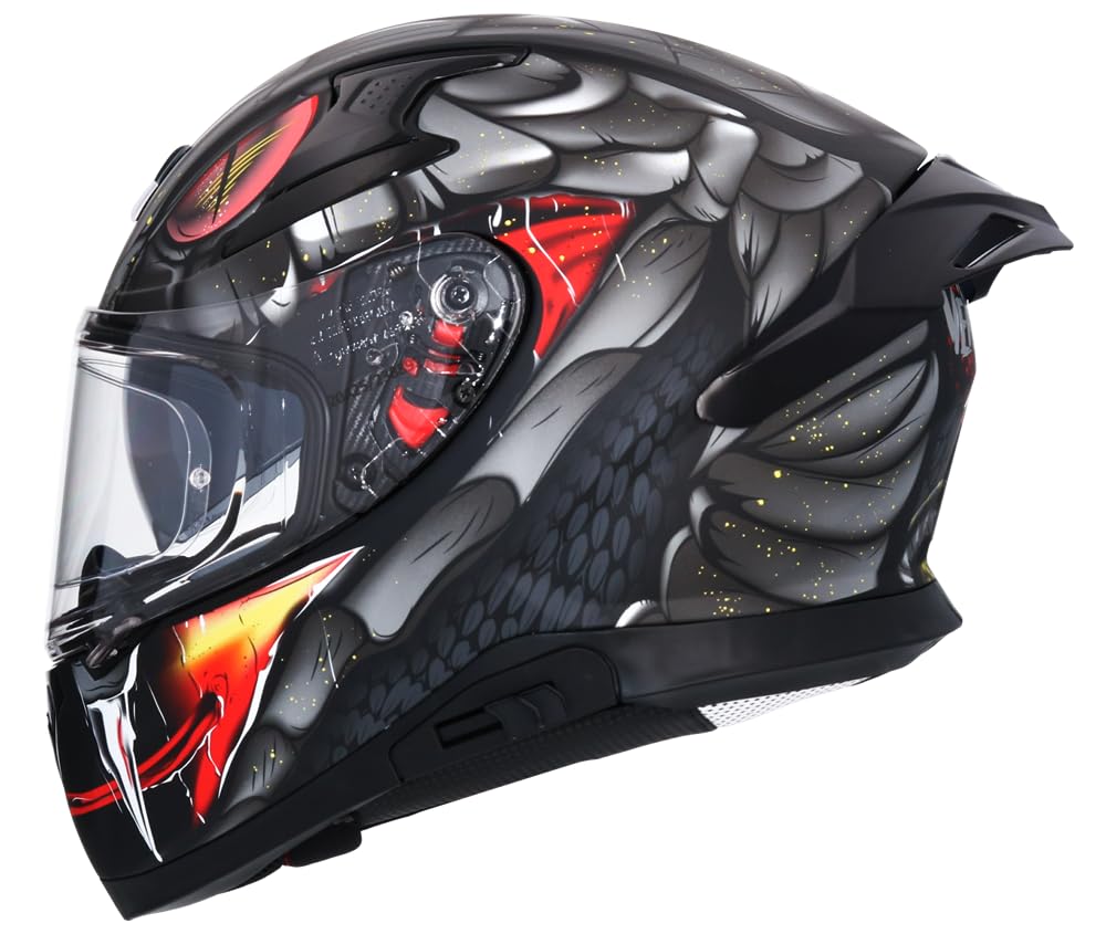 Casco Integral AXOR Apex Venomous DV Negro Mate Gris Totalmente Homologado (M 57/58)