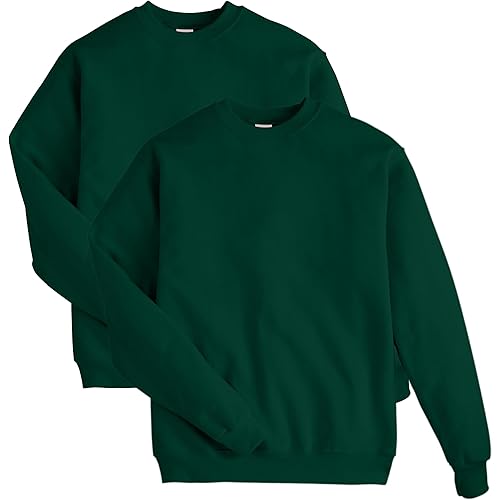 Hanes Men's Sweatshirt, EcoSmart Fleece Crewneck Sweatshirt, Big & Tall Available, 1 or 2-Pack