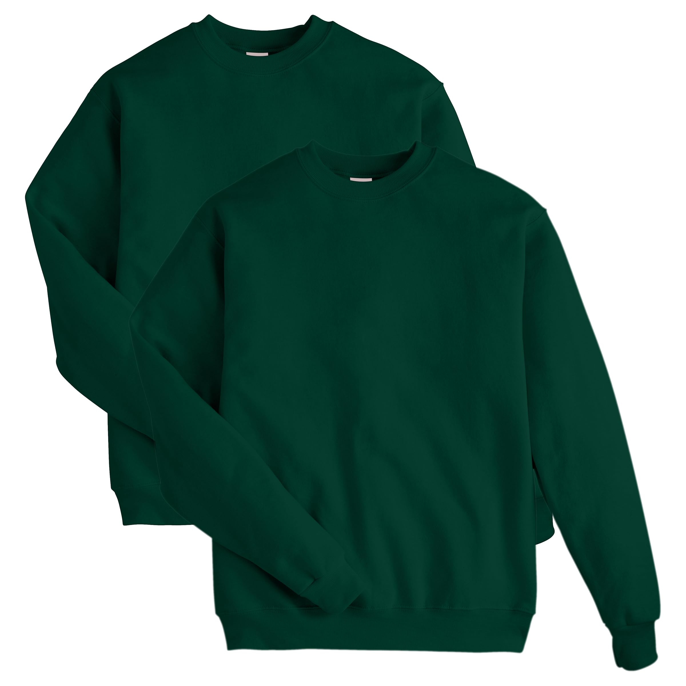 Hanes Men's EcoSmart Fleece Sweatshirt, Deep Forest, XX-Large (Pack of 2)