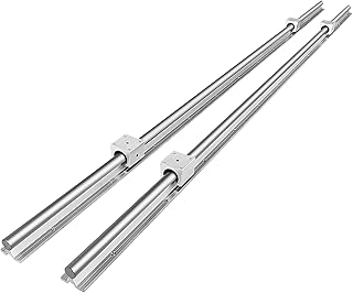 VEVOR 2PCS Linear Rail SBR16-2000mm,Linear Guide 2 pcs Linear Guide Rails + 4 pcs Square Type Carriage Bearing Blocks,CNC Rail Kit,Linear Slide Kit fit X Y Z Axis , Linear Rails and Bearings Kit for Automated Machines and Equipments