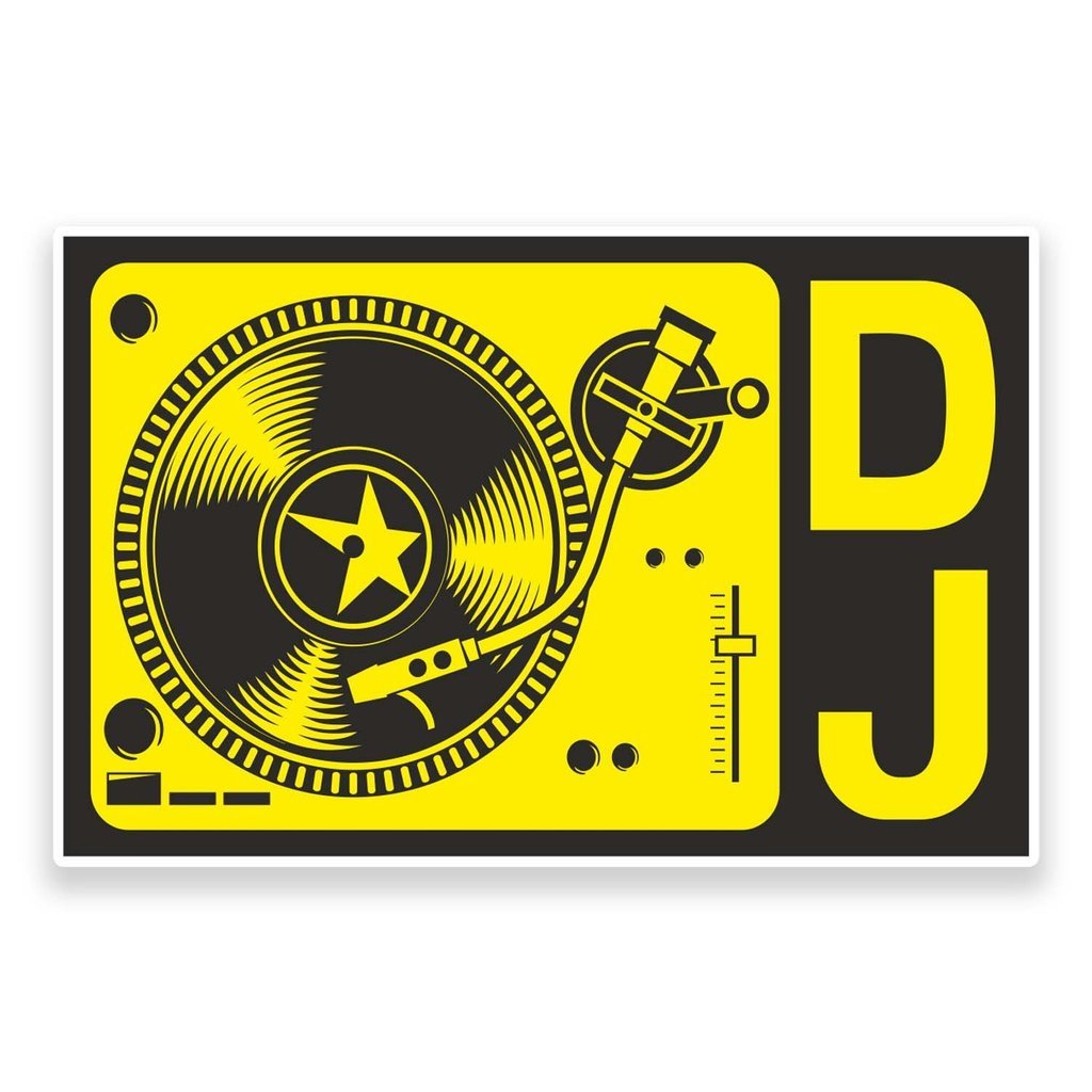 Destinationvinyl Multi 2 X 10Cm/100Mm Dj Vinyl Sticker Decal Laptop Car Travel Luggage Label Tag #9321
