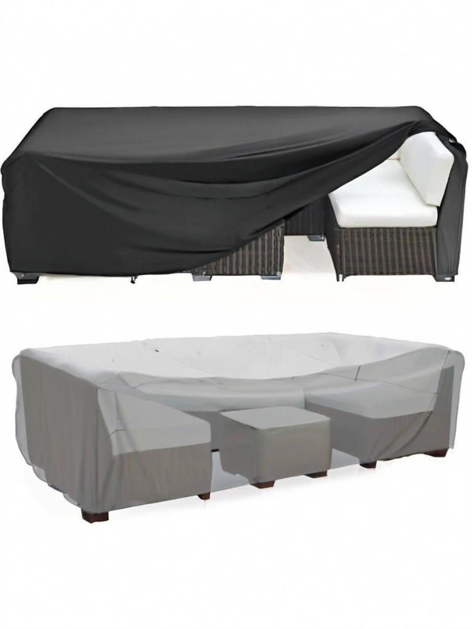 Gartenmöbel Abdeckung 200x120x85cm Wasserdicht Winddicht Uv-Resistant Schwerlast 420D Oxford Gewebe Abdeckplane Gartenmöbel für Outdoor-Sofa Gartentische, Stühle und Möbelsets