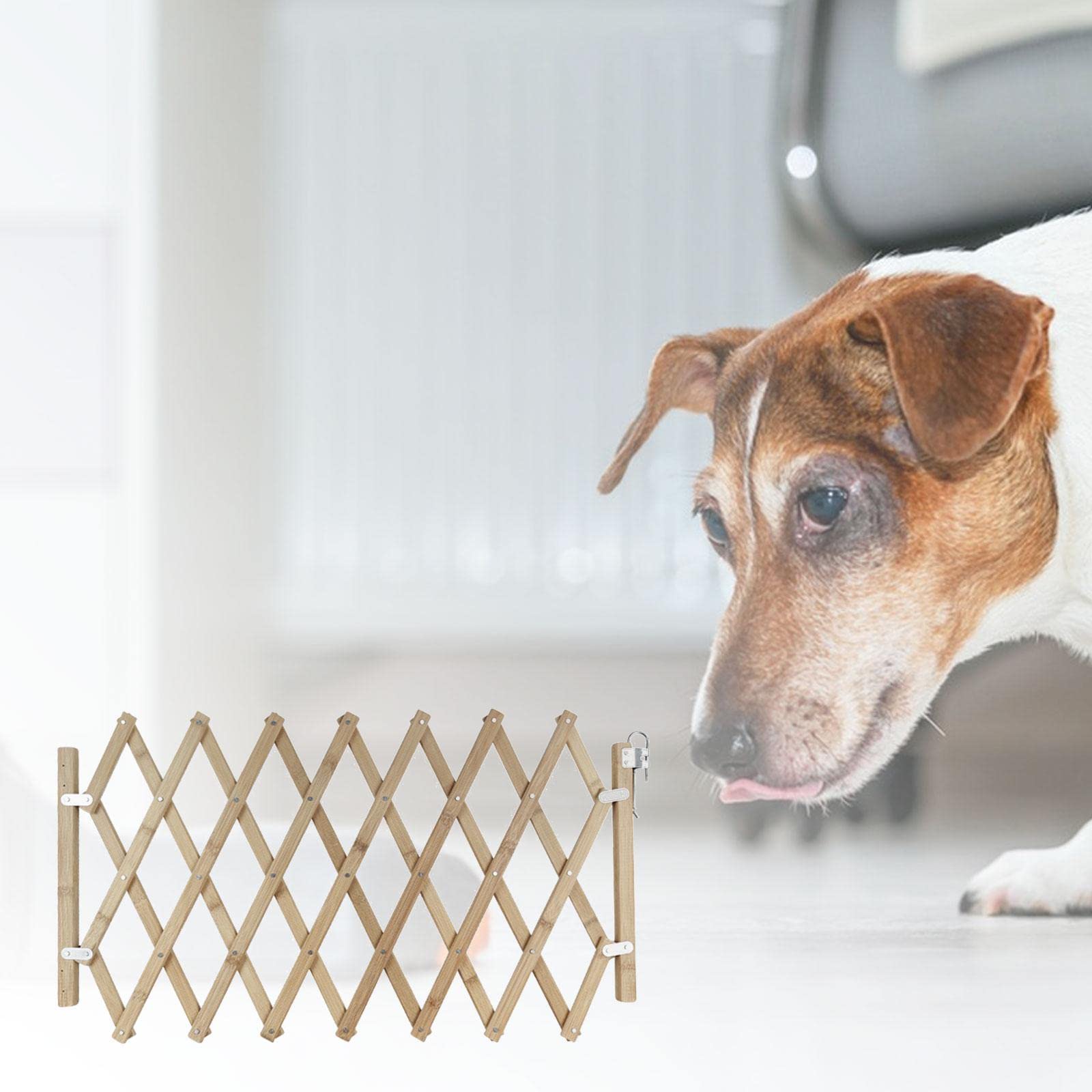B Baosity Puerta de Aislamiento para Mascotas, Valla Corrediza, Valla Plegable para Perros Y Cachorros, Ideal para Aberturas de Pasillos.