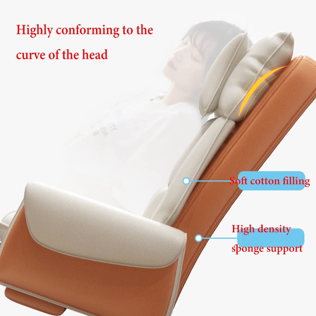 GIZNXBA Sedia Da Ufficio Ergonomica Con Poggiapiedi Sedia Da Scrivania Con Schienale Alto Sedie Direzionali In Pelle Con Braccioli, Sedia Da Studio Reclinabile Regolabile Con Ruote(/Beige B)
