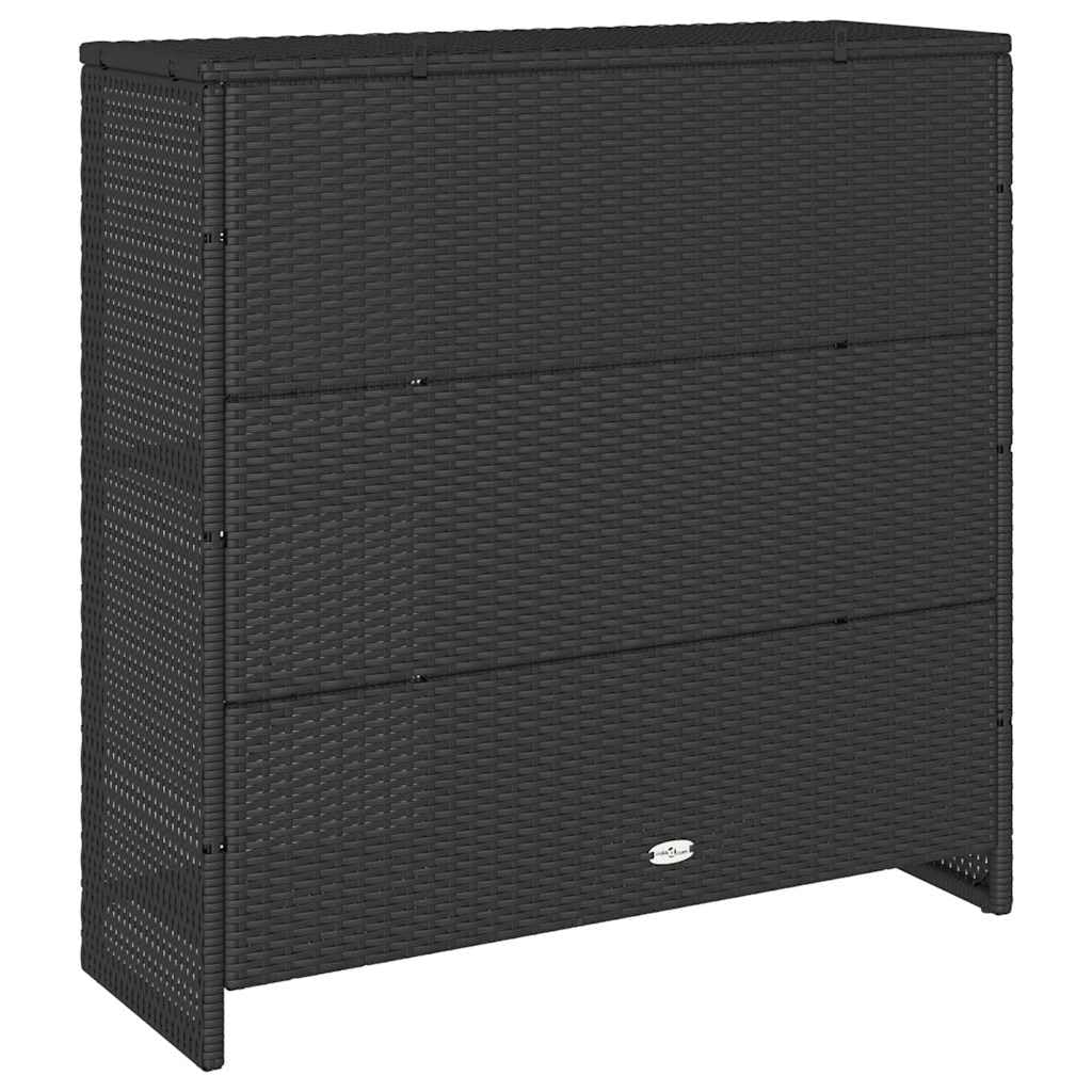 vidaXL Aufbewahrungsschrank mit Regal Schwarz 100 x 36 x 102 cm Rattan, Eleganter Wohnzimmer-Speicher, praktischer Rattan-Schrank, moderner Multi-Organizer für Innenräume