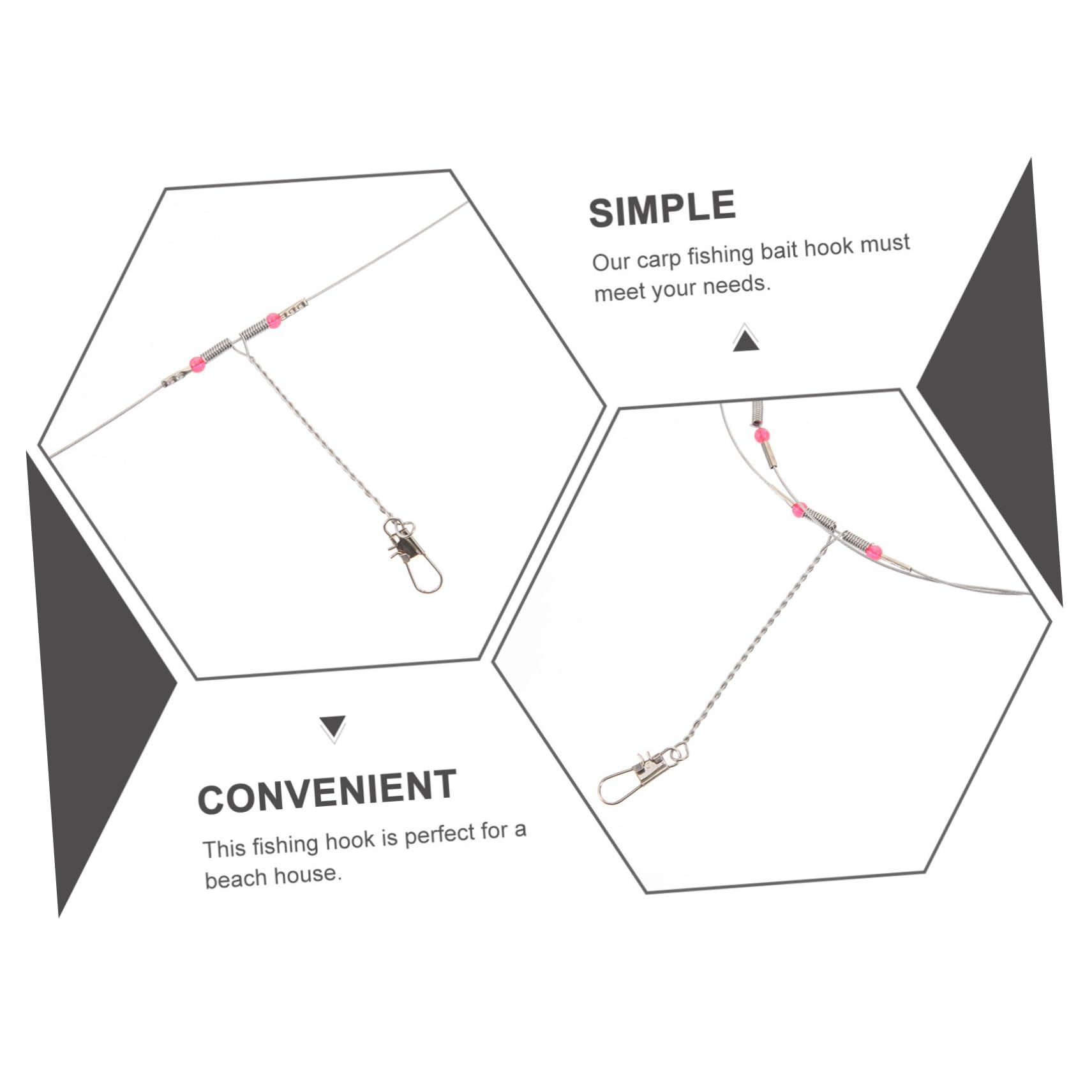 BRIGHTFUFU Versatile Tackle Rigs Creative Fishing String Rigs Outdoor Fishing Gear Hooks