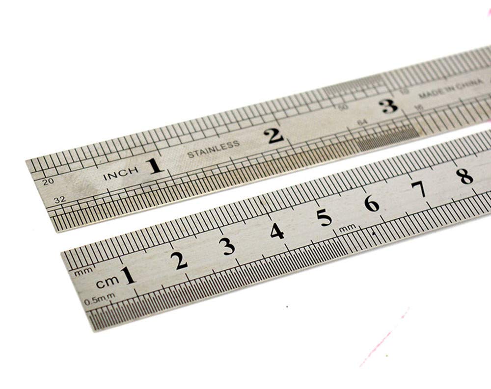 Amazon.co.jp: ステンレス定規 直尺15cm 直線定規 スチール定規 両側