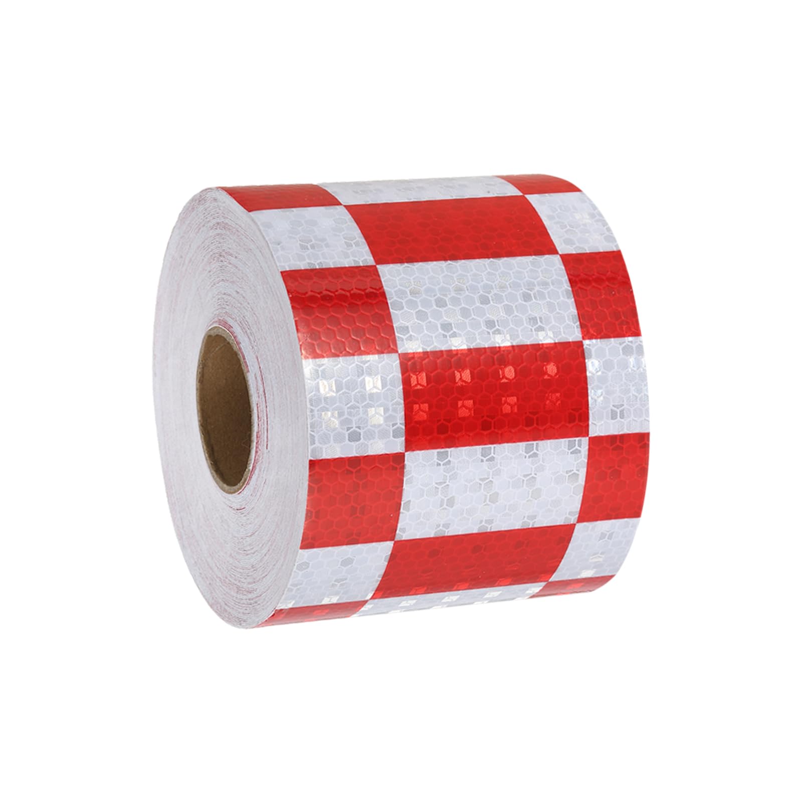 MECCANIXITY Reflective Tape, 4 Inch x 82 ft Self-Adhesive Trailer Reflector Tape Warning Safety Sticker Night Reflectors for Cars Trucks, Red White