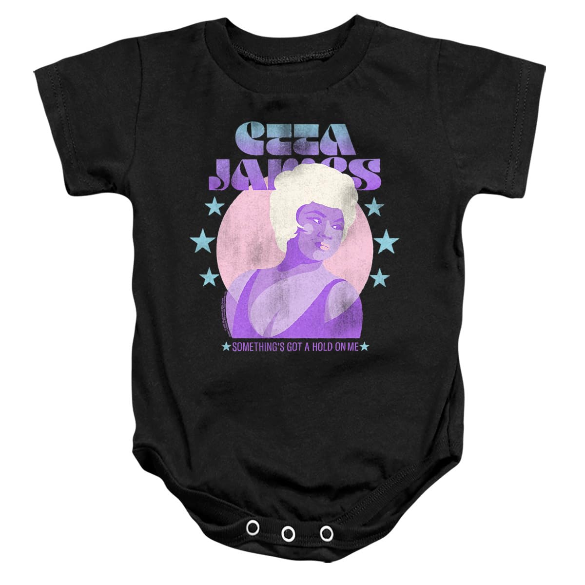 Popfunk Etta James Somethings Got A Hold On Me Unisex Infant Snap Suit for Baby, Black, Small