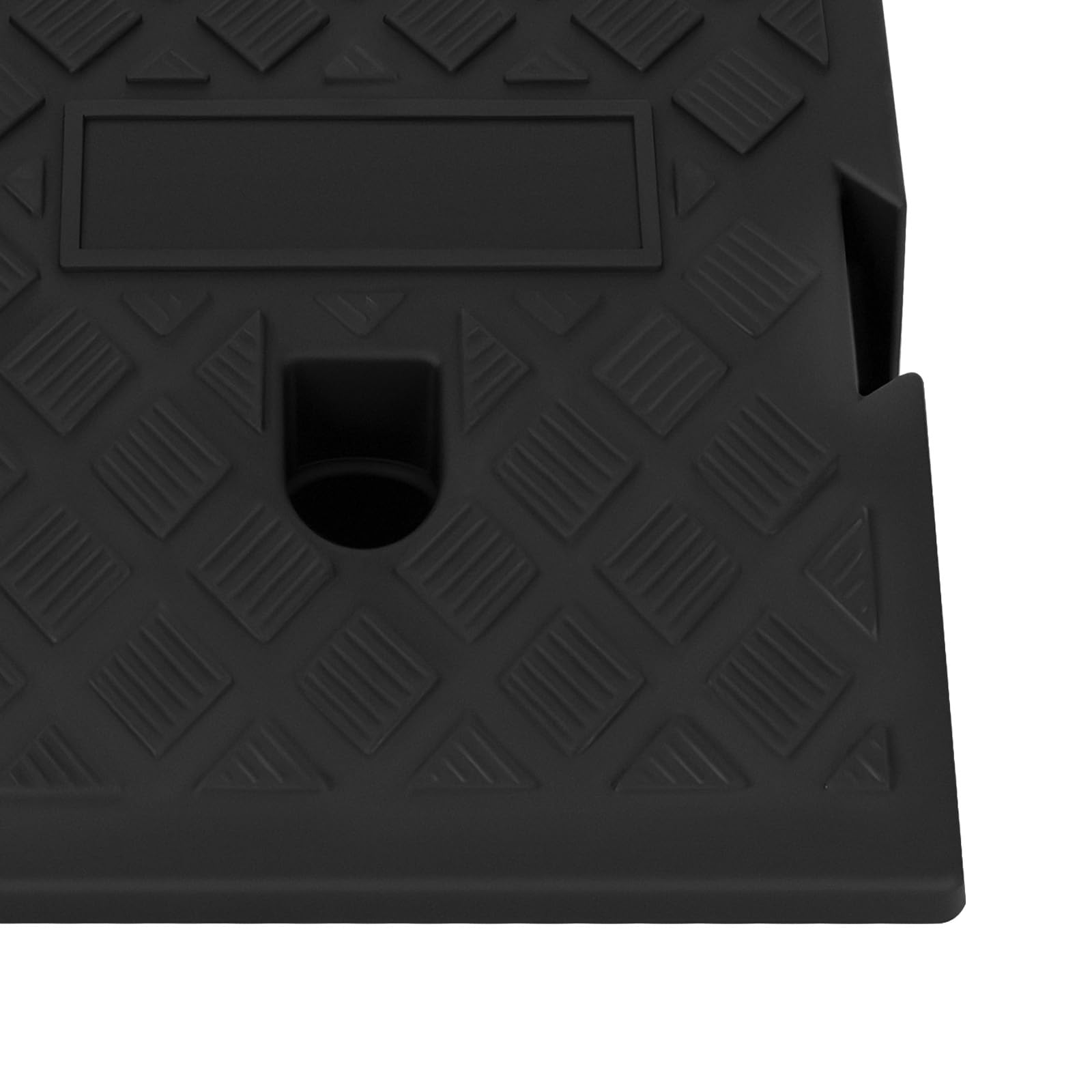 2 rampas para bordillos, rampas de taller de automóviles para escalones altos de 19 cm, rampa de bordillo, portátil, ligera, antideslizante, de plástico para carreteras, entradas de negocios