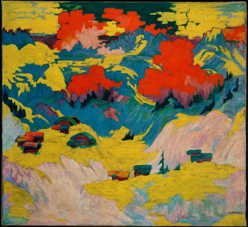 Affiche toile paysage d'hiver près de Davos Laret pour une décoration de salon chaleureuse