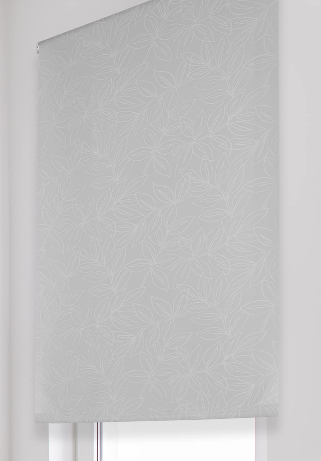 Estoralis Selene | Estor Enrollable Diseño Moderno | Translúcido Jacquard | Color Gris | 80 x 255 cm (Ancho/Alto) Tamaño Tela 77 x 250 cm | Estores para Ventanas y Puertas
