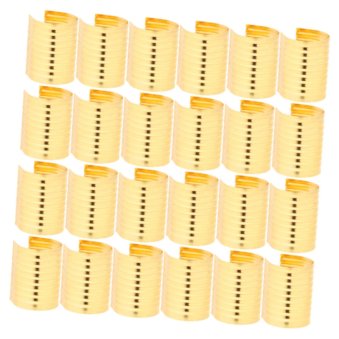 100pcs Rope Clip Buckle Bag Wallet Crimp Tube Beads Crimp Tubes Cylindrical Beads Jewelry Clamps Jewelry Making Finding Tassel Hat Leather Cord Buckle Leather End Crimp Iron Golden STOBOK