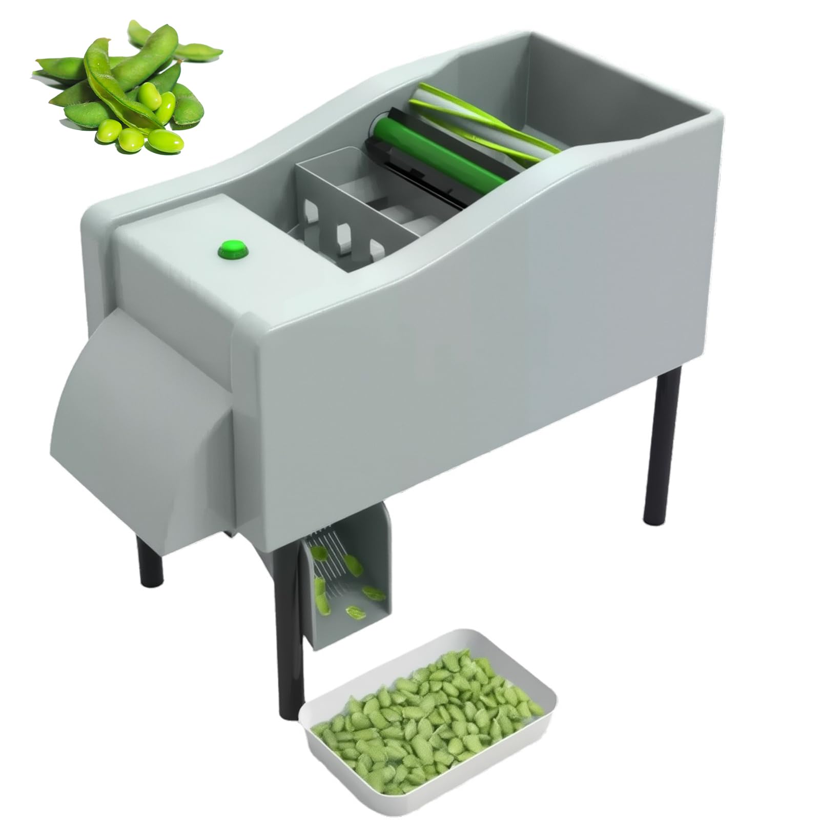 Eiwitany Automatic Electric Pea & Edamame Sheller, Low Bean Breakage Rate, Commercial Peeling Equipment Suitable for Kitchens and Restaurants