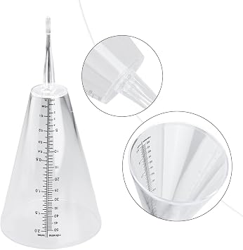 Rain Gauge Plastic Outdoor Garden Weather Station Precipitation Meter Transparent 87x205mm