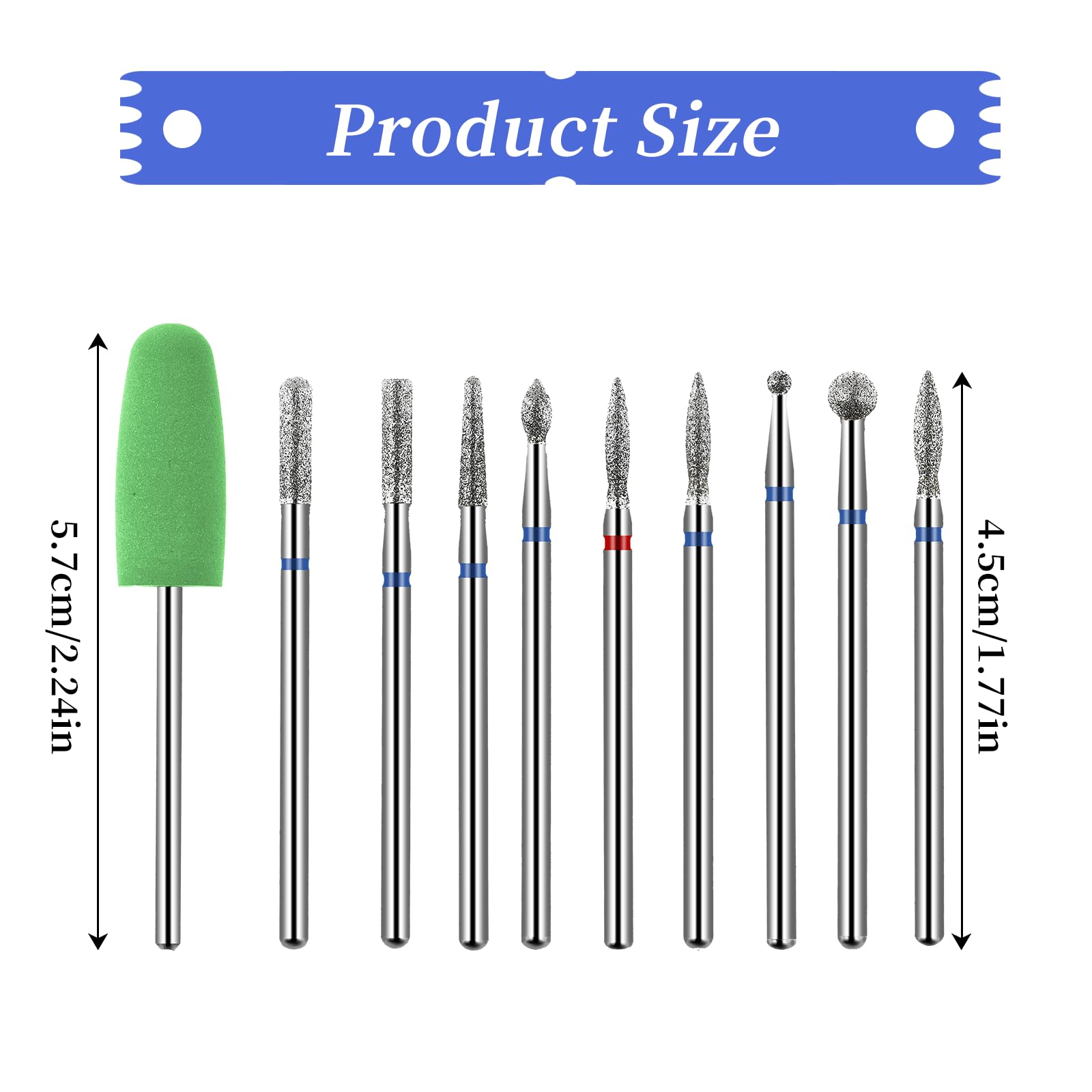 Jeffdad 10pcs Nail Drill Bits Set - Image 2