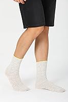 Vista 2 de GoWith Diabetic Socks for Men, Cotton-Linen Blend Comfy Seamless Non-Binding Dress Socks, Neuropathy Crew Socks for Diabetics