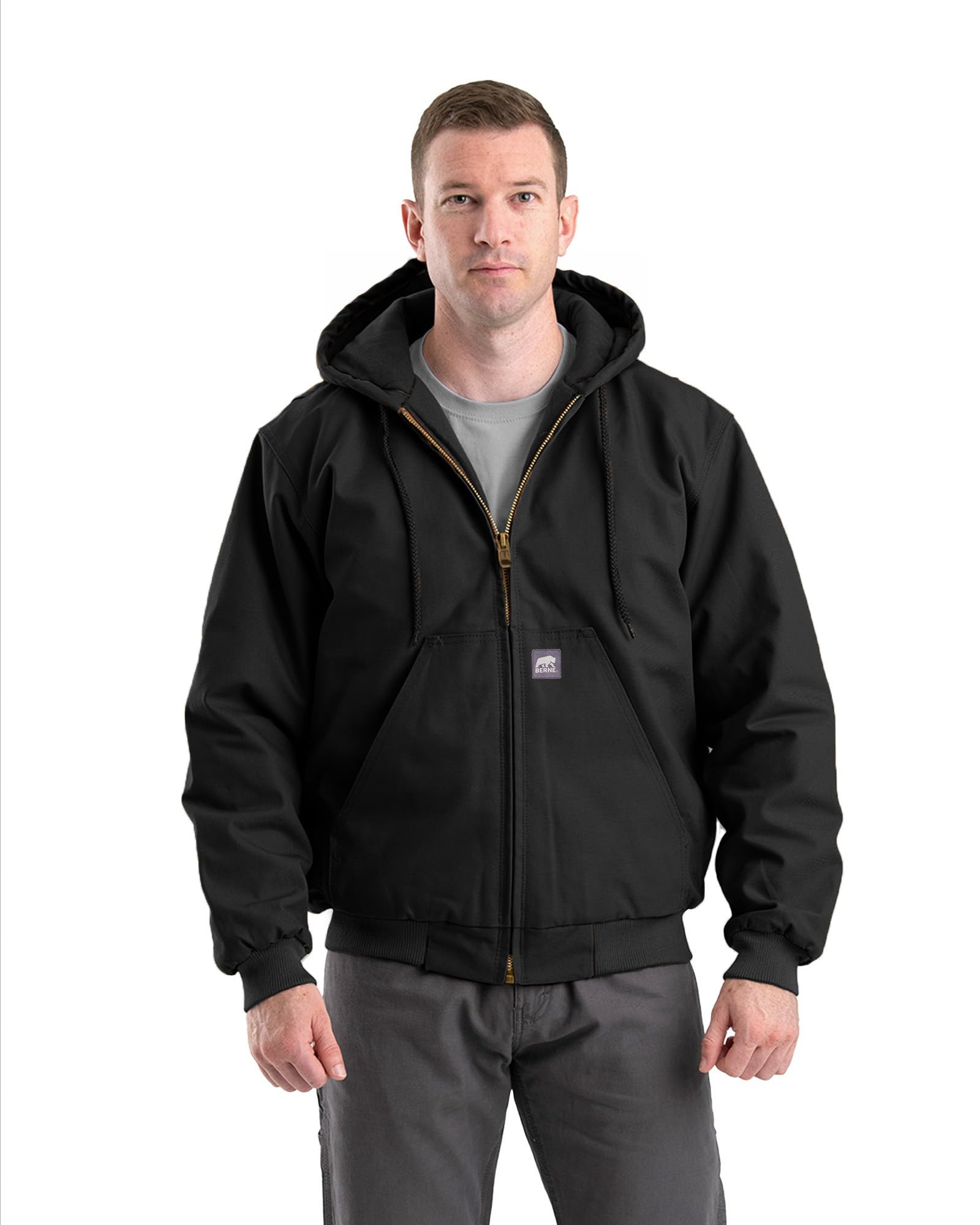 BerneMen's Heritage Duck Hooded Active Work Jacket