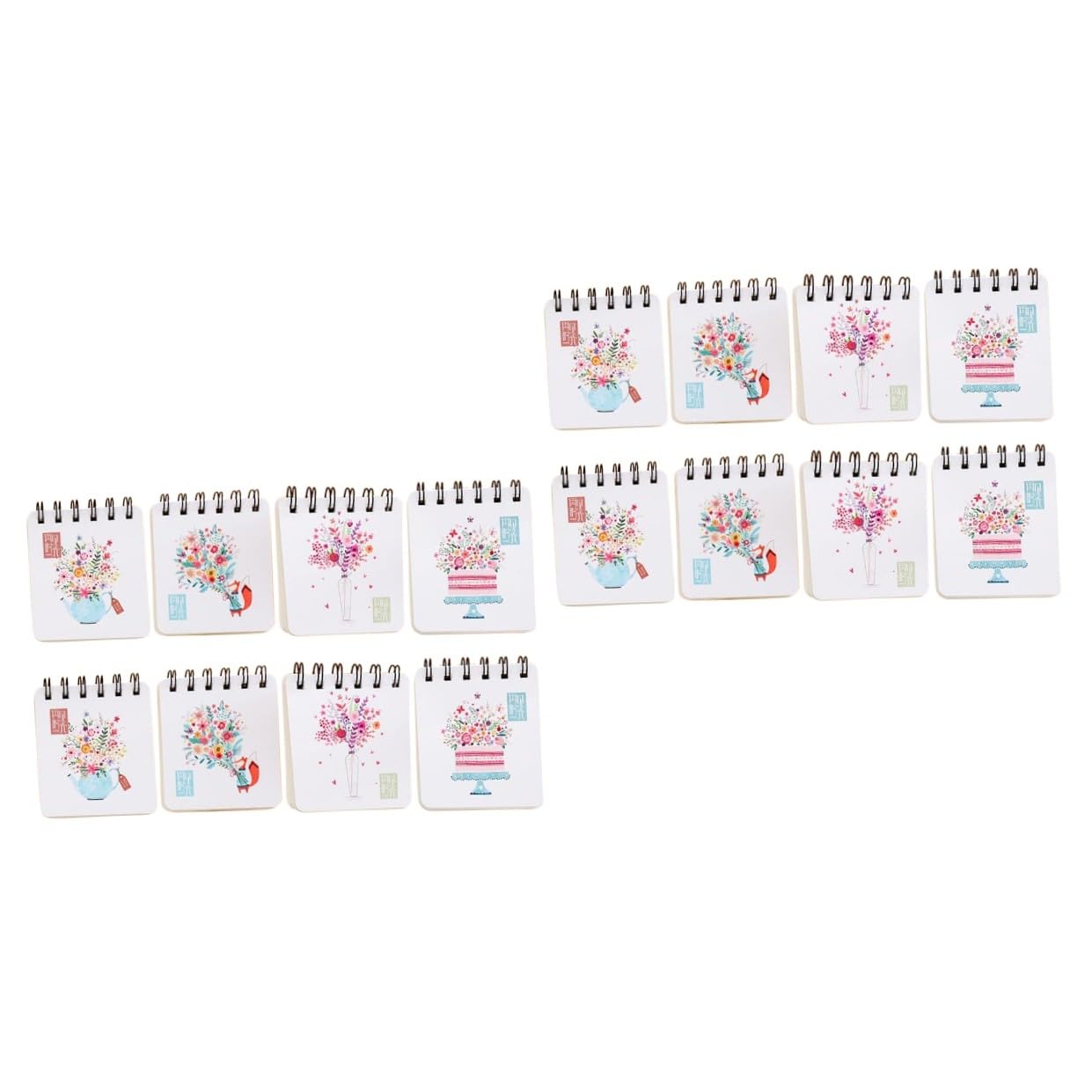 DOITOOL 2 Ensembles Carnet À Spirale Cartoon Bloc Notes Portable Pratique Pour Bureau Et École Fournitures Scolaires Plusieurs styles 8 Pièces * 2