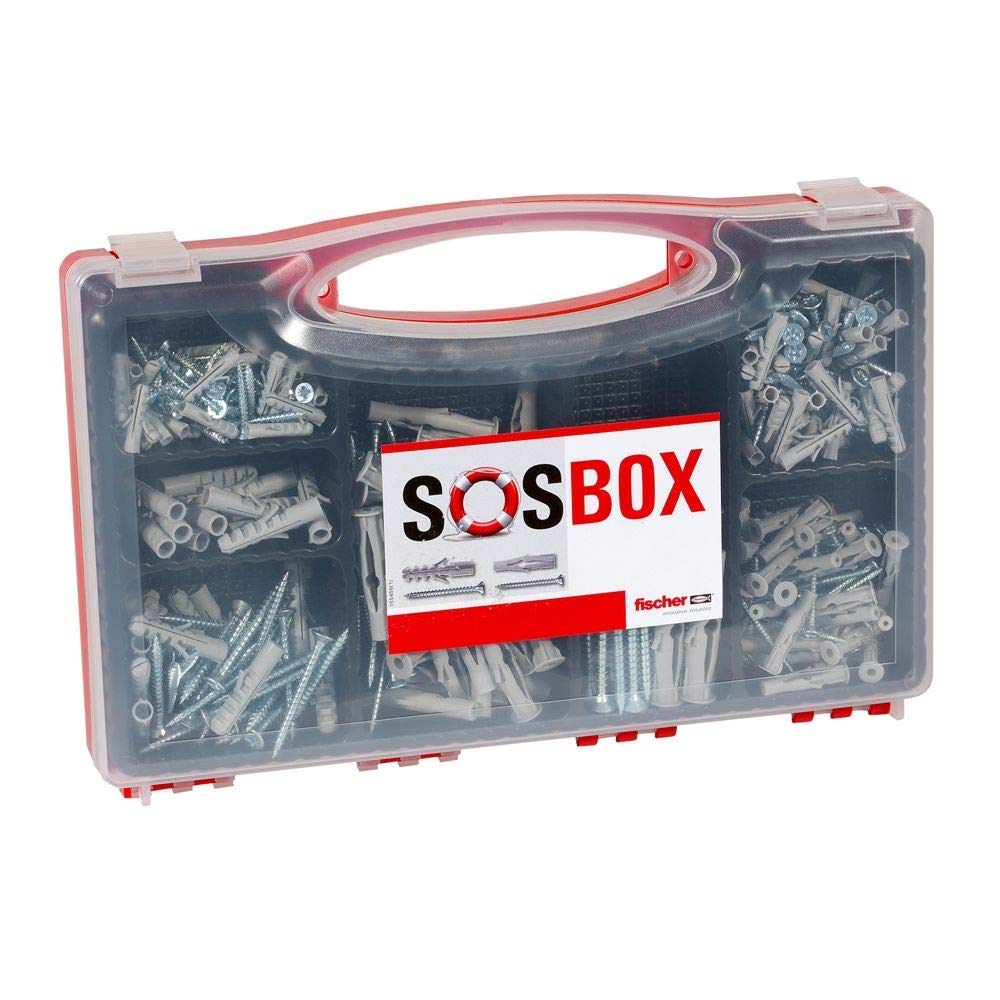 SOS BOX - FU + S Plugs + Screws Various sizes 360Pcs 533629 Fischer