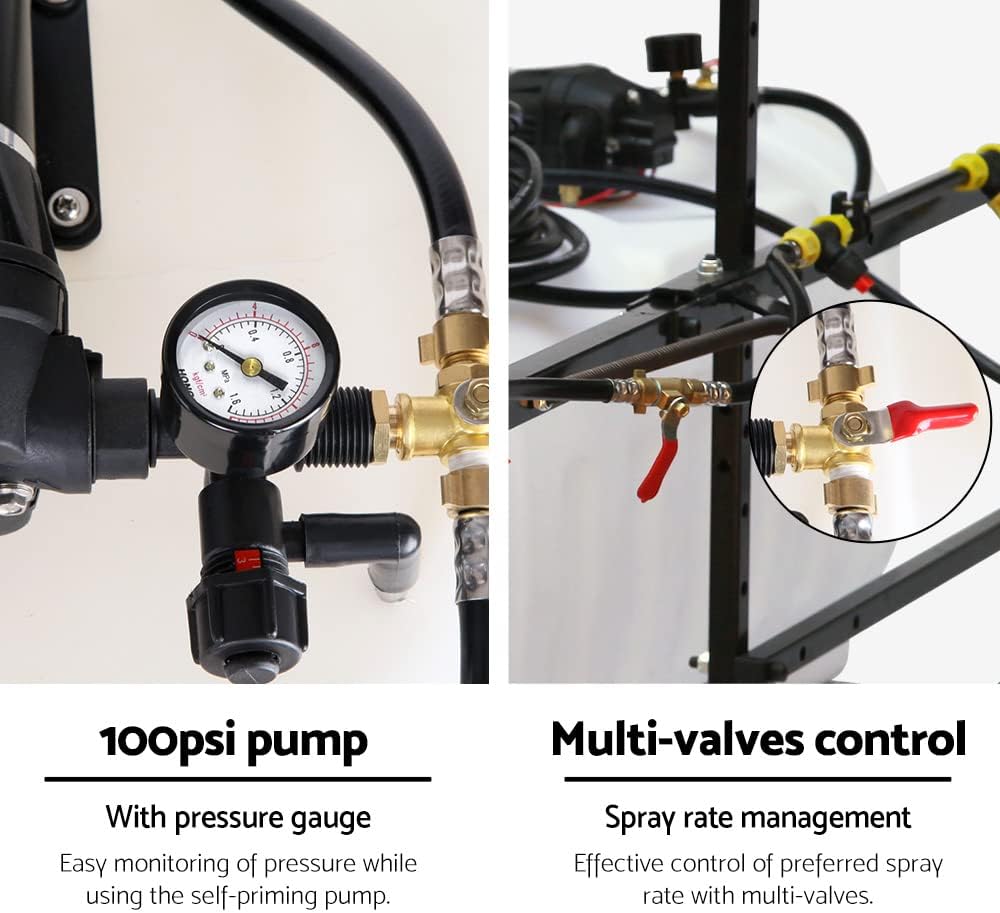 100psi pump with pressure gauge and multi-valves control