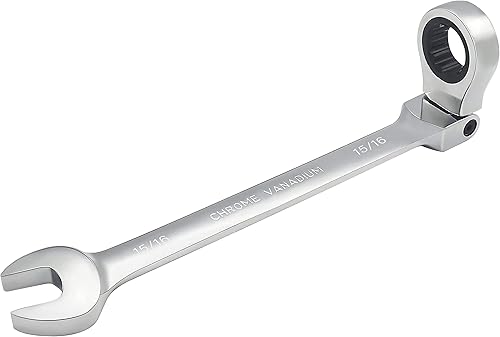 FOCMKEAS Llave combinada de trinquete de cabeza flexible de 1516 pulgadas SAE 72 dientes de 12 puntos de trinquete de caja de trinquete y
