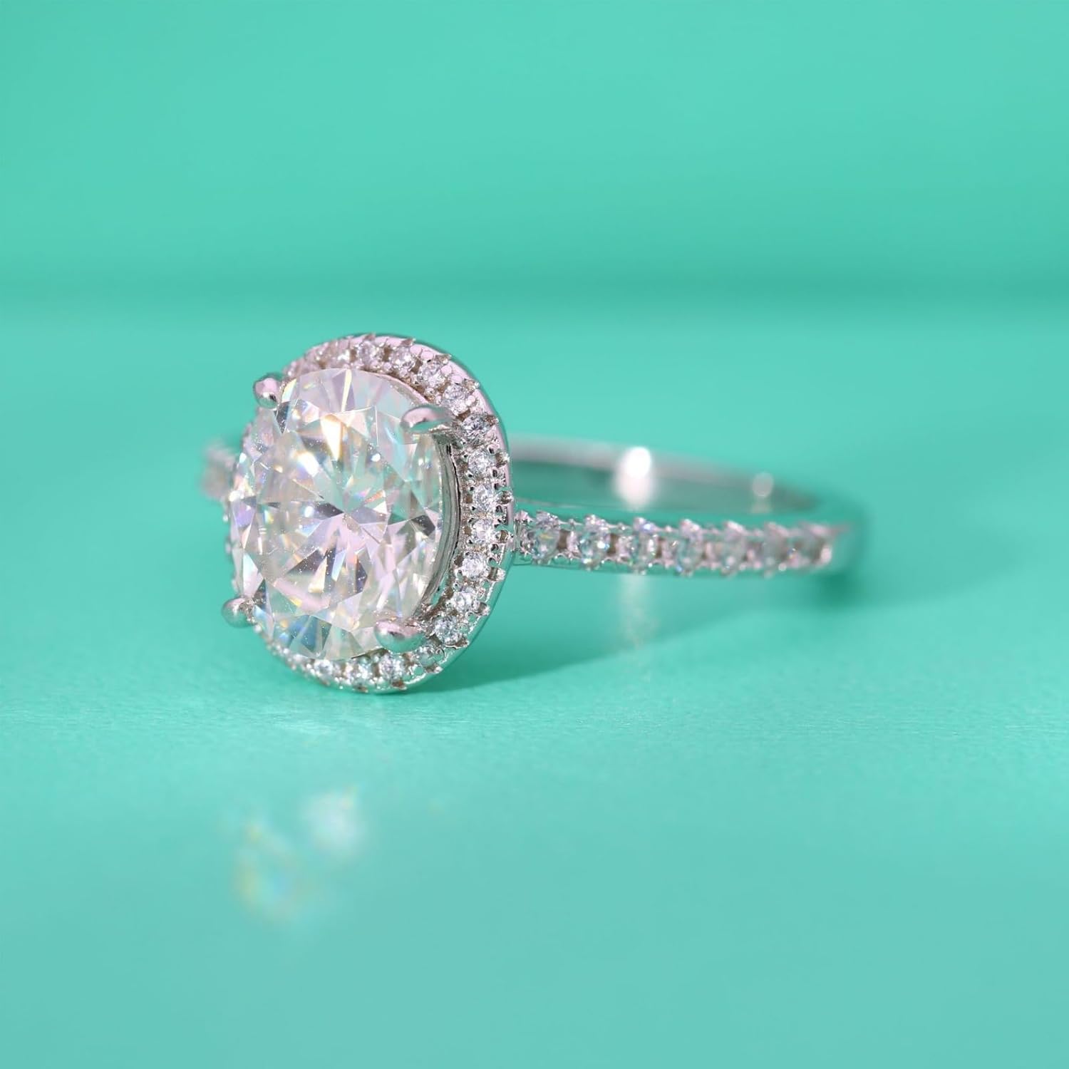 14K Gold Oval Diamond Engagement Rings for Women, 1ct 4-Prong Premium D-color VVS1 Diamond Ring,Luxury Wedding Gifts for Wife