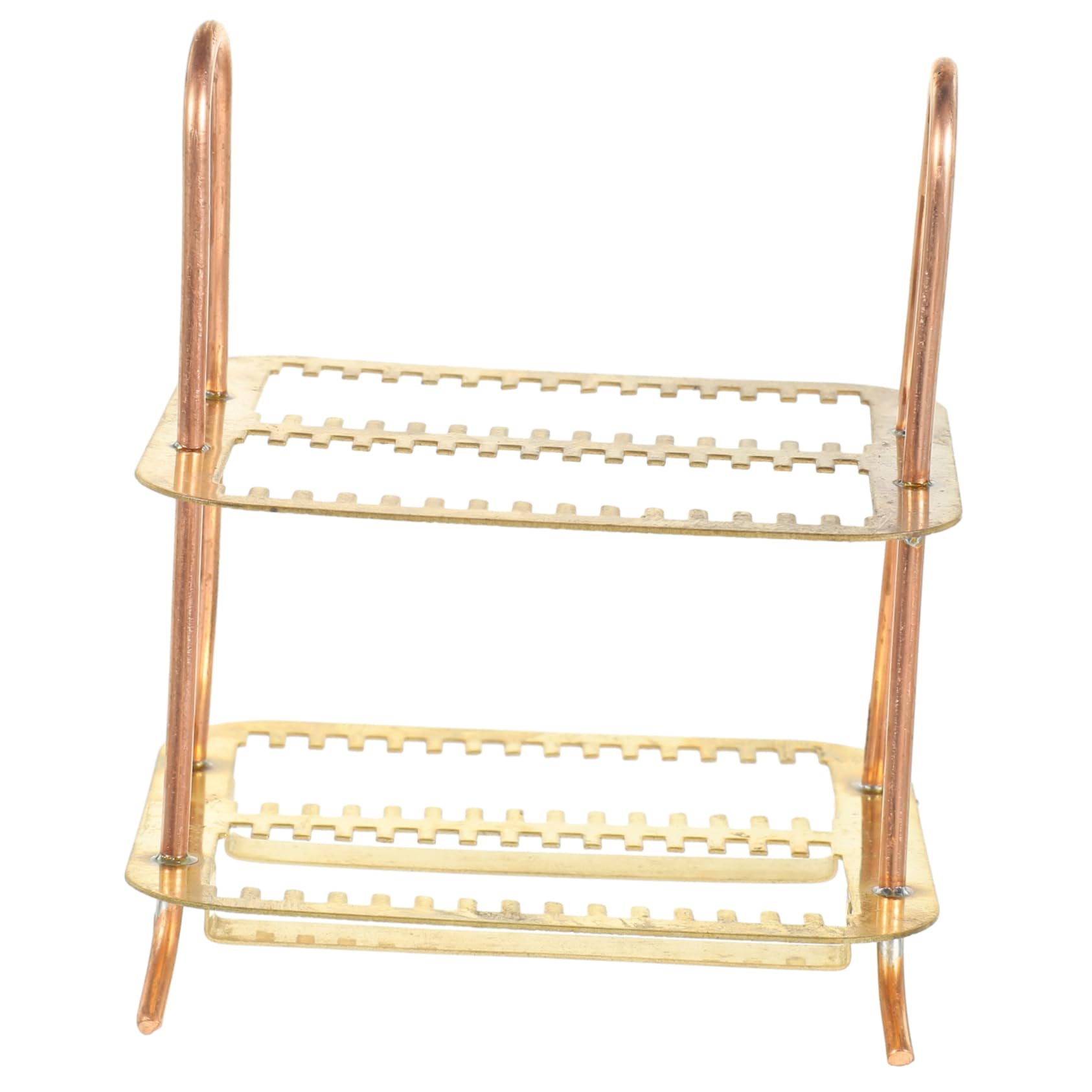 VILLFUL Slide Storage Rack Specimens Microscope Slides Rack Sample Slide Storage Shelf Specimen Slides Holder Slides Staining Holder Microscope Slides Staining Rack Copper Golden