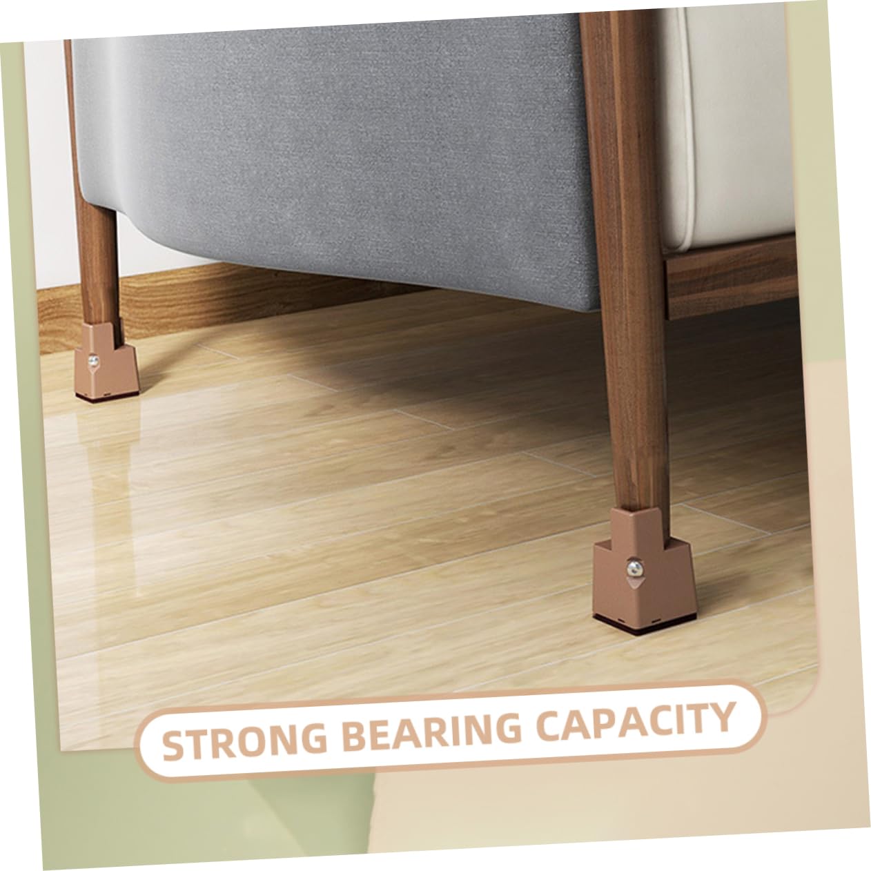 HEALEEP 2pcs Adjustable Desk and Bed Riser Blocks Height Extenders for Furniture Legs Compatible Elevation for Easy Cleaning and Enhanced Stability