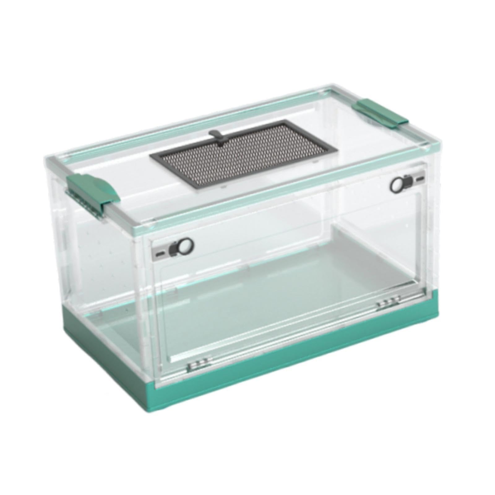 Terrarium pour reptile pliable bleu L avec aération optimale pour un élevage facile à la maison