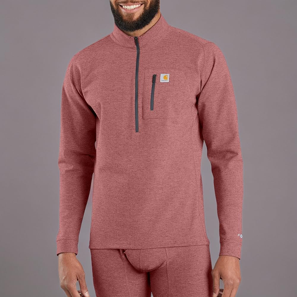 Carhartt Base Force Tech Quarter-Zip Thermal Base Layer Long Sleeve Shirt Camiseta Hombre (Pack de 1)