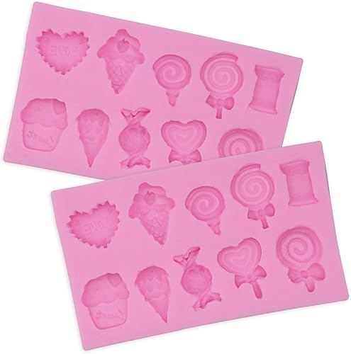 Miniatura 5 de 2 moldes de silicona en forma de piruleta para helado, dulces, moldes de silicona para pudín, muffin, alfombrillas de impresión, fondant barroco,