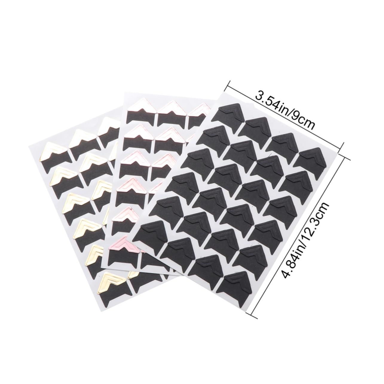 Tofficu 15 Pack Self-Adhesive Photo Mounting Stickers DIY Photo Album Corners Retro Corner Stickers for Scrapbooking