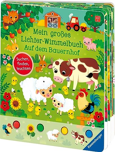 Mein großes Lichter-Wimmelbuch: Auf dem Bauernhof – Wimmelbuch ab 2 Jahre, mit über 50 Lichtern