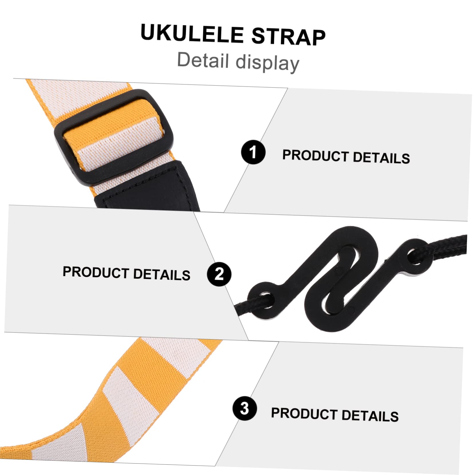 ibasenice 3stücke Ukulele Gurt Aus Strapazierfähigem Punch-freier Schultergurt Für Ukulele Und Andere Instrumente Langlebige Und Attraktive Farbgestaltung Für Musikaufführungen Und