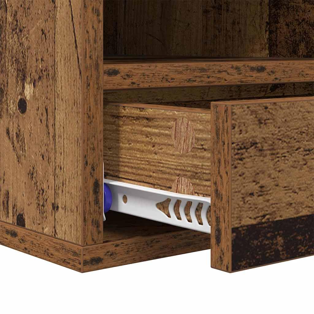 Druckerständer aus Holzwerkstoff mit Schublade, 40 x 32 x 24 cm, modernes Design für Büroorganisation und Stauraum