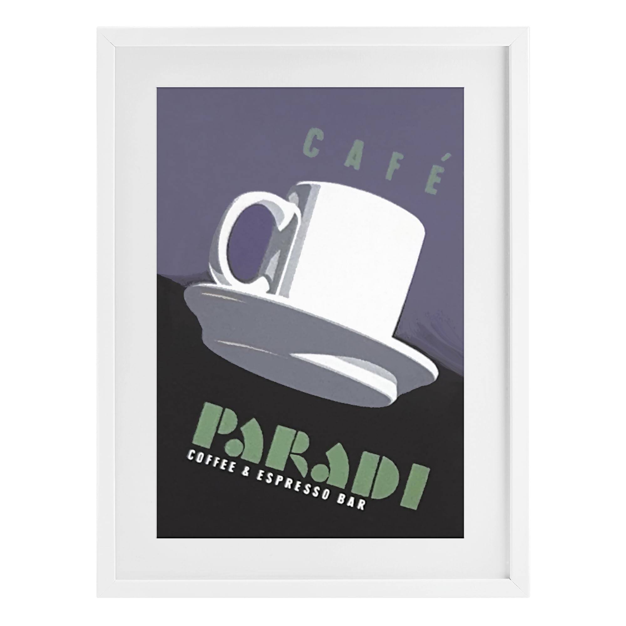 Stupell Industries Coastal White (Textured) Coffee Espresso Typography, 17 X 23 Inch Framed Print Under Glass