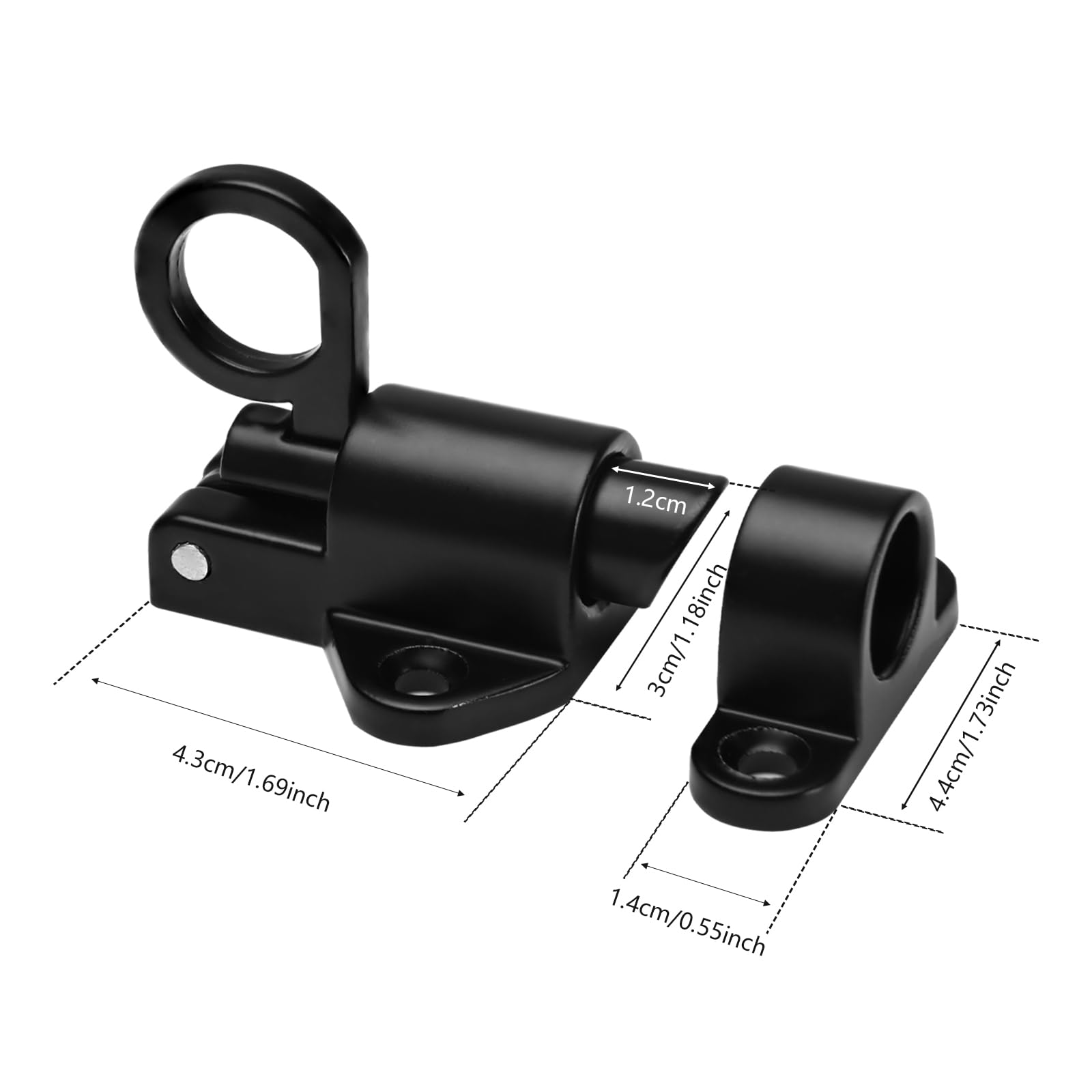 Pasador Puerta SHINING HOUSE Cerradura Para Puerta Corrediza, Pestillo Deslizante Automático Con Resorte Elastico De Acero Inoxidable De 4 Pulgadas Con Perilla 2 Paquetes De Plata 78801470 Cerrojo Sag