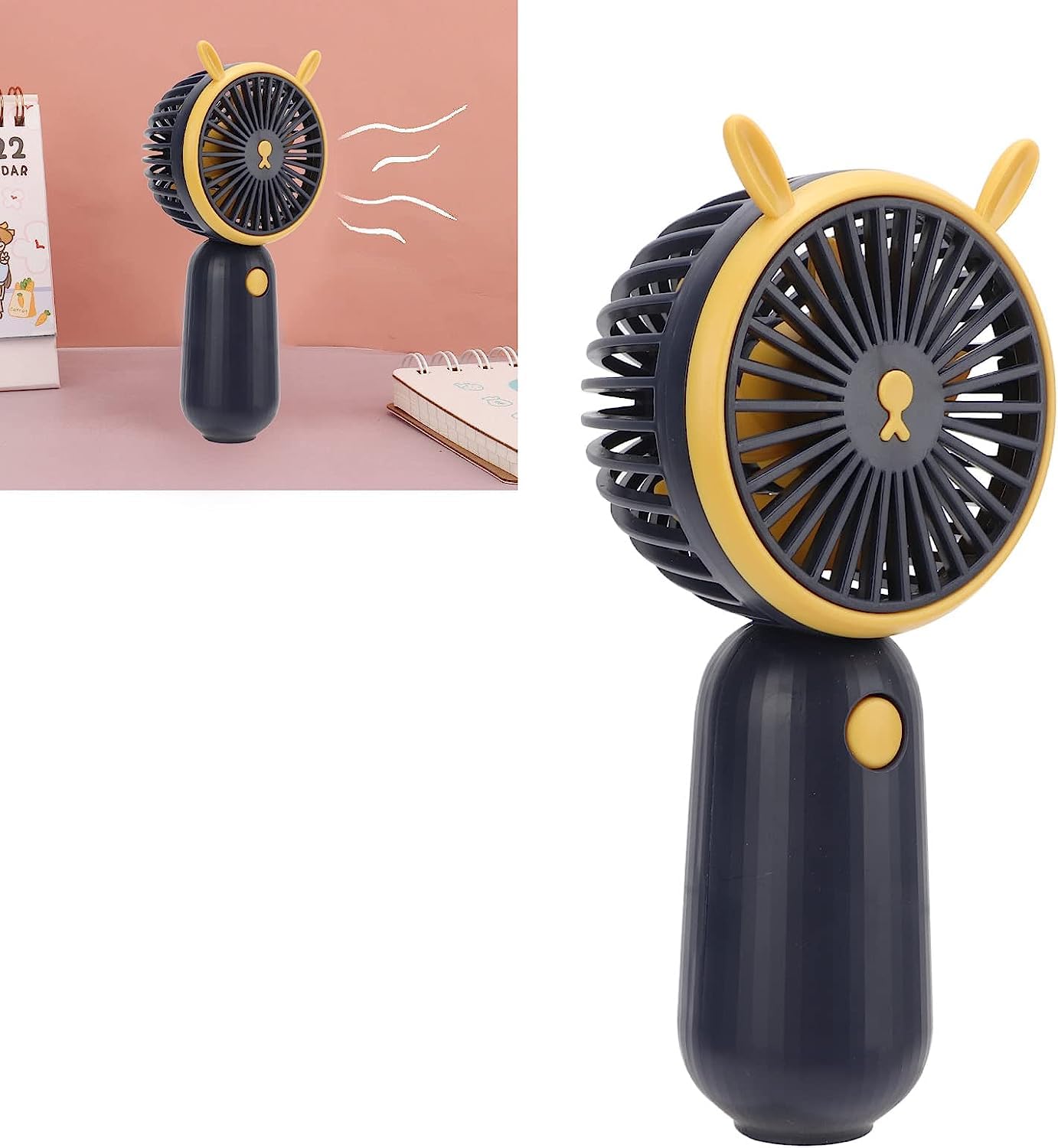 ZUMAHA Ventilatore Portatile Mini Ventilatore Portatile, Ventilatore Personale Ricaricabile Tramite USB, Ventilatore Portatile Creativo per uscite/Escursionismo/Campeggio/Sport Multiuso