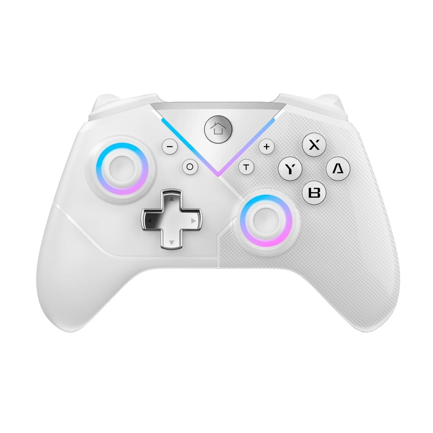 Old Arcade Wireless Game Controller – Anti-Drift Hall Effect Gaming Pad Compatible with N-S, PC, and Steam Deck – Ergonomic Non-Slip Grip with 8-Mode RGB Lighting (Black)