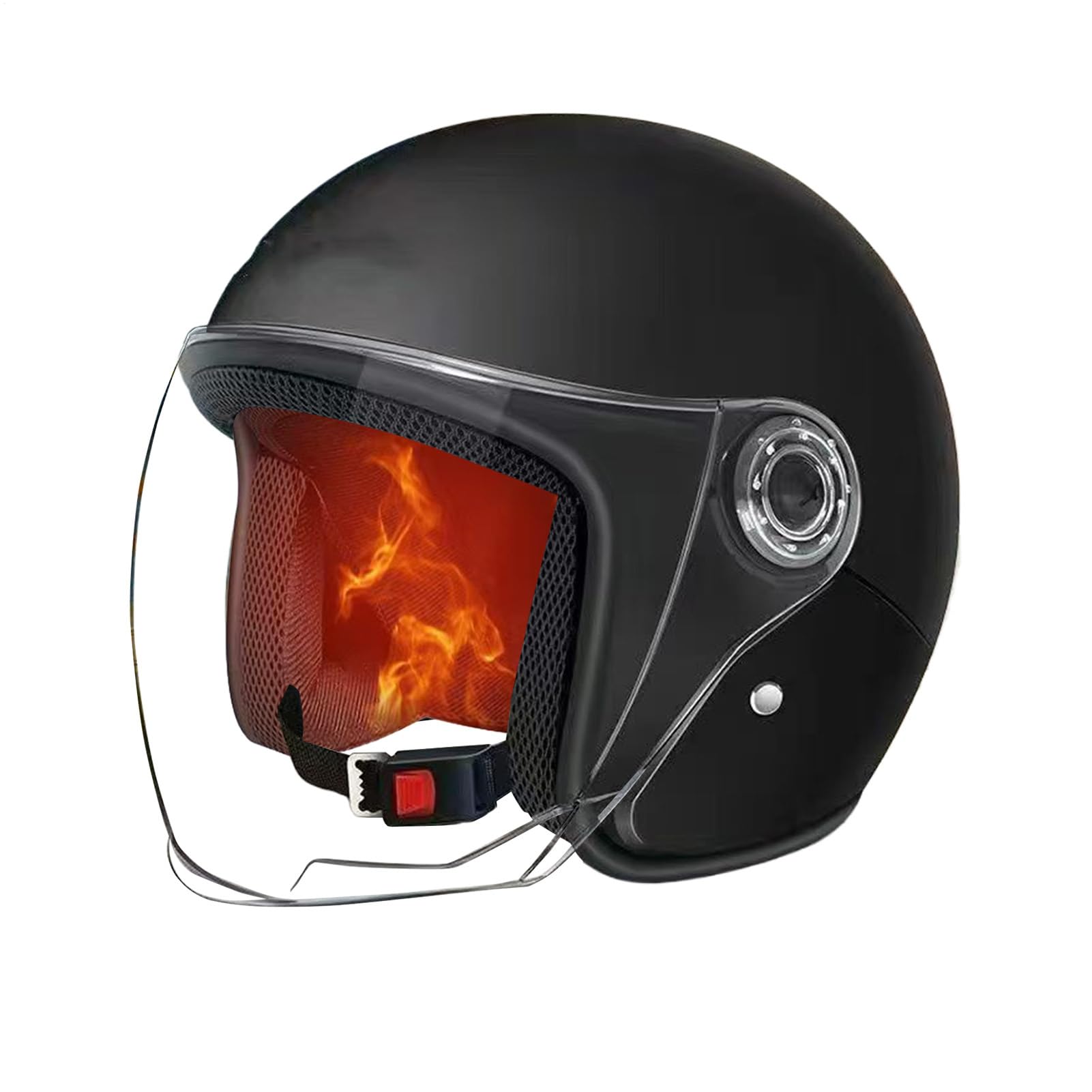 Cappello Moto Leggero - Cappello di Sicurezza Motociclistico | Copricapo Sicuro Confortevole Caldo per Uomini Donne Adulti Protezione Guida Esterna Viaggio