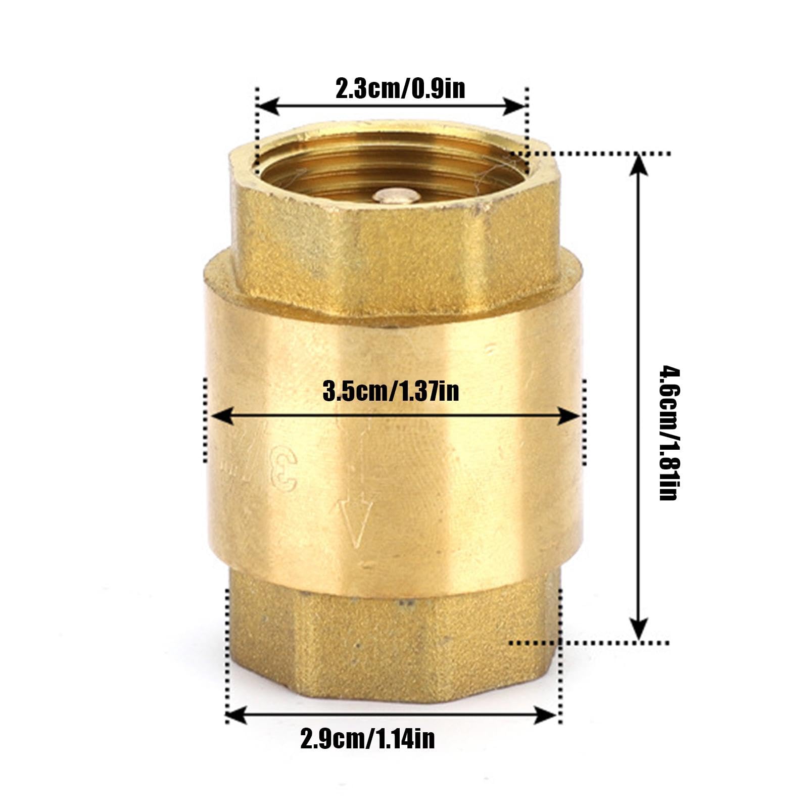 Clapet Anti-retour (vanne De Non-retour) En Laiton 3/4" - À Ressort Horizontal - Pour Pompes De Puits Et Systèmes D'eau