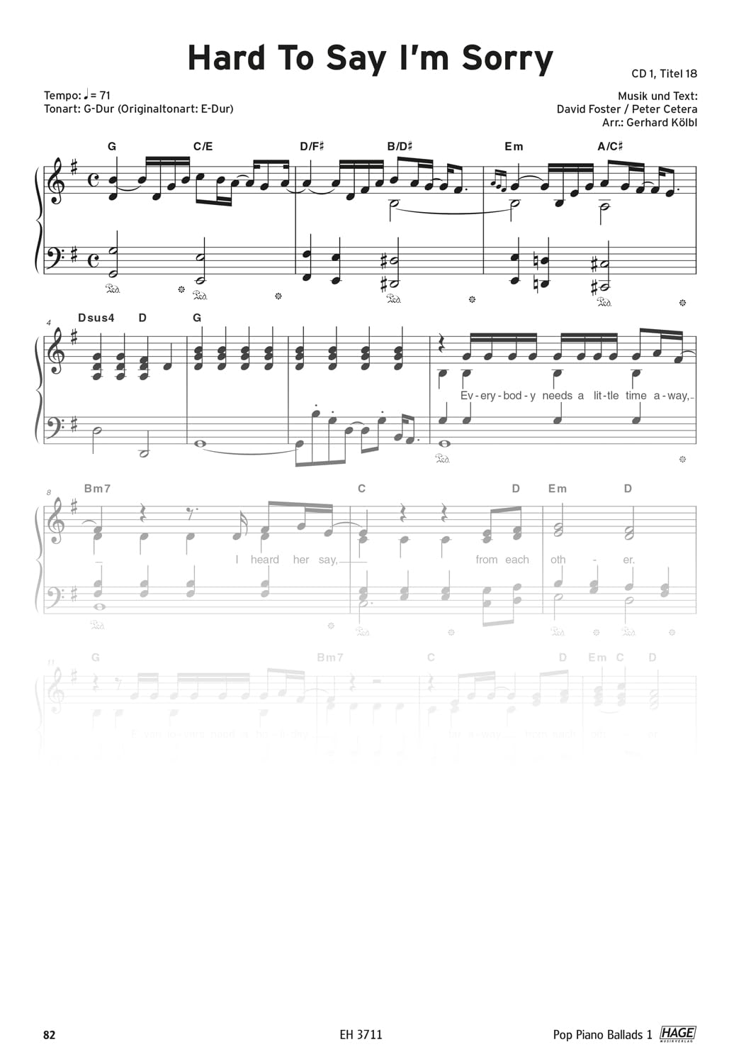 Pop Piano Ballads 1 mit 2 Playback-CDs: Für Klavier. Leicht bis mittelschwer arrangiert. For Piano - easy to intermediate arranged