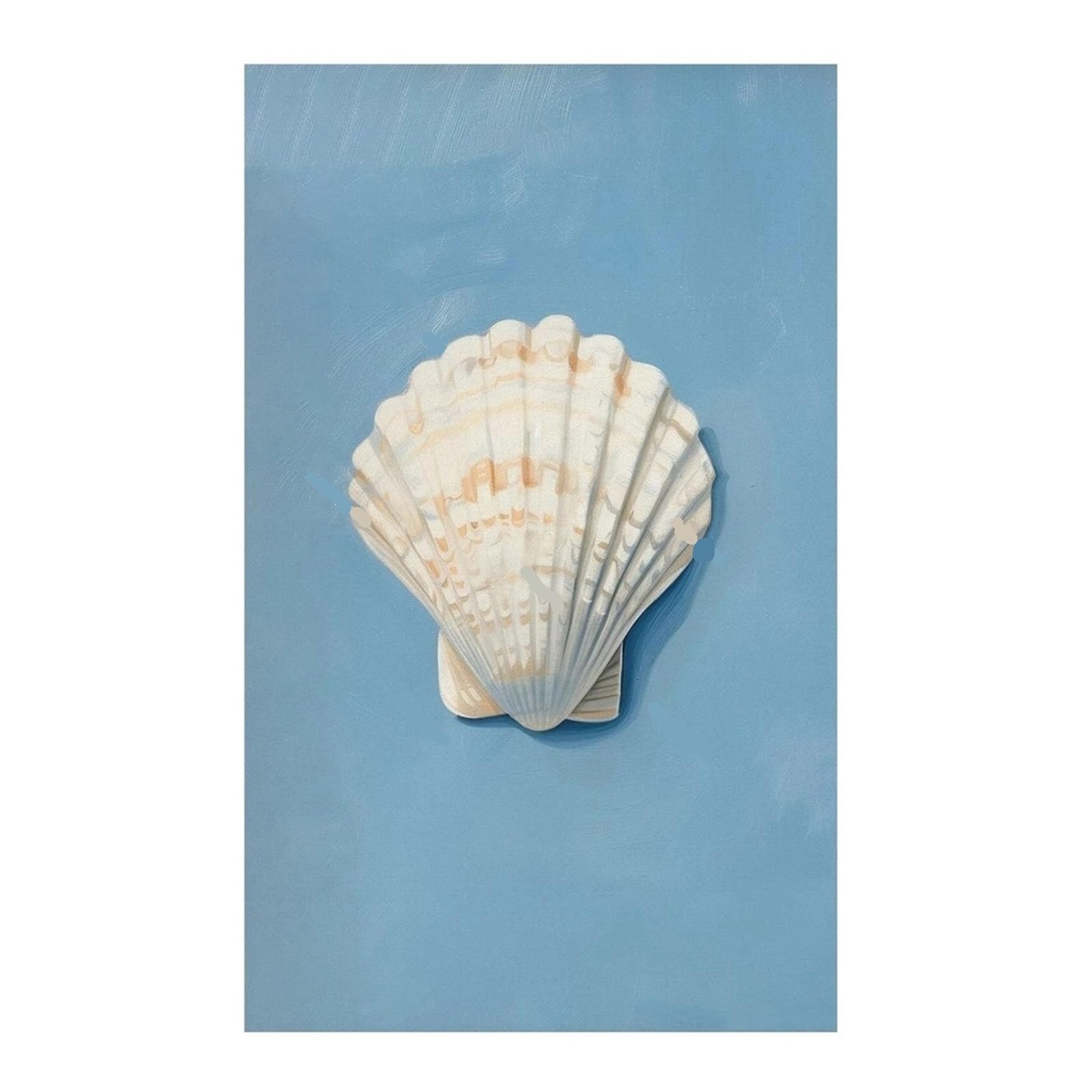 Graiting 1pc Blue Coastal Beach Seashell Sailboat Hydrangea Posters Prints Canvas Painting Wall Art Pictures Living